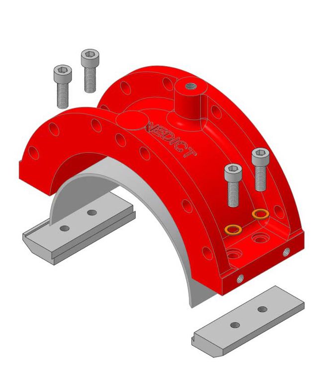 Coquille de corps de pompe adaptable à segments, inox – Vogelsang VX136
