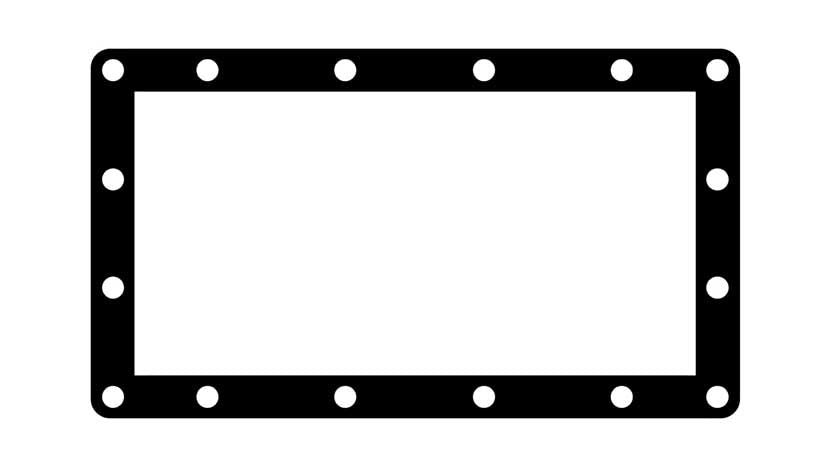 Joint de bride 2 mm, NBR – Vogelsang VX136-280QD (réf. VP 136 2801602)