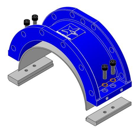 Coquille de corps de pompe adaptable à segments – Vogelsang VX186 (réf. VP 186-130 MIS)