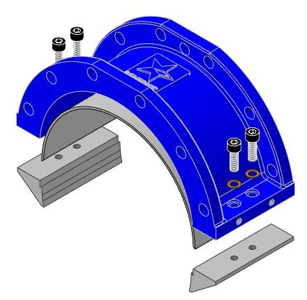 Coquille de corps de pompe adaptable à segments injection – Vogelsang VX186