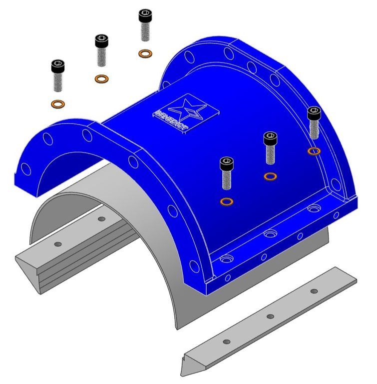 Coquille de corps de pompe adaptable à segments injection – Vogelsang VX186