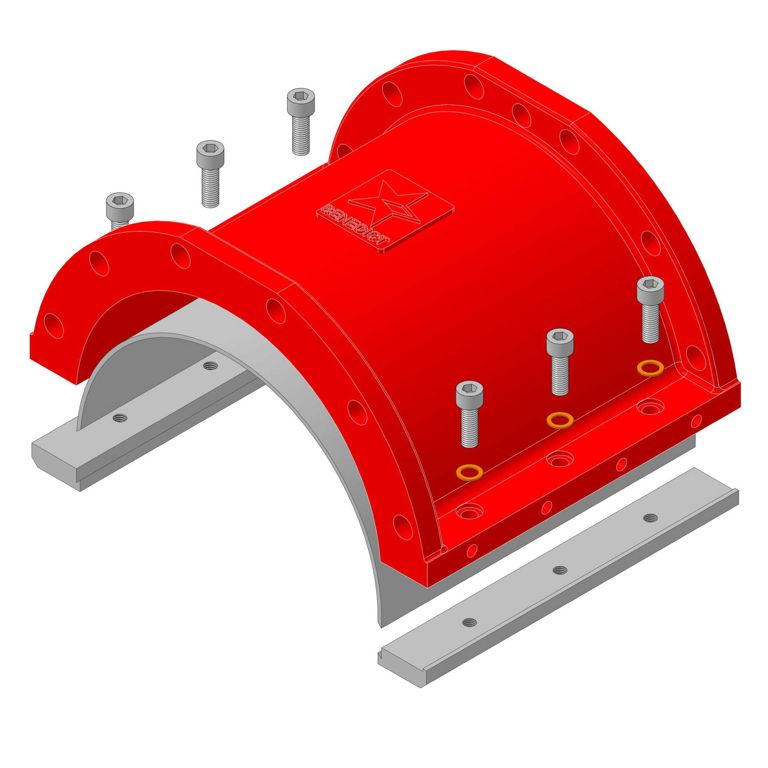Coquille de corps de pompe adaptable à segments, inox – Vogelsang VX186