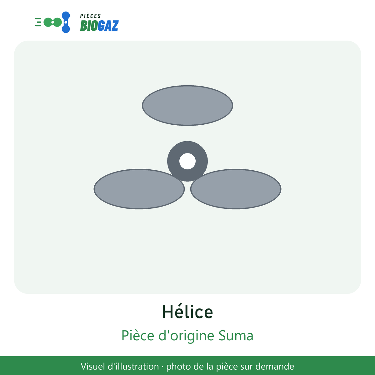 Hélice inox HD+ Ø 850 mm à 8 pales – agitateur Suma
